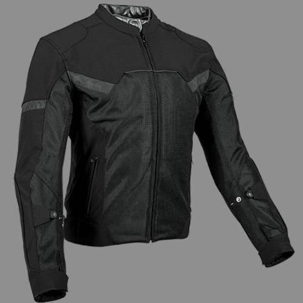 Mesh mens motorcycle jacket padded armored medium